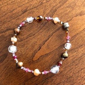 Beaded bracelet with magnet closure.